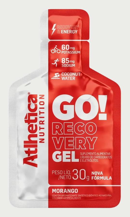 Go! Energy Gel Recovery Morango Display Com 10 Saches De 30g Morango