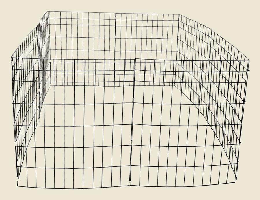 Cercadinho Móvel Pet Cachorro Gato 8 Telas Área 100x100cm Preto