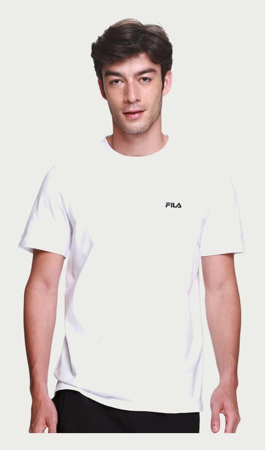 Camiseta Fila Classic Masculina Off white preto
