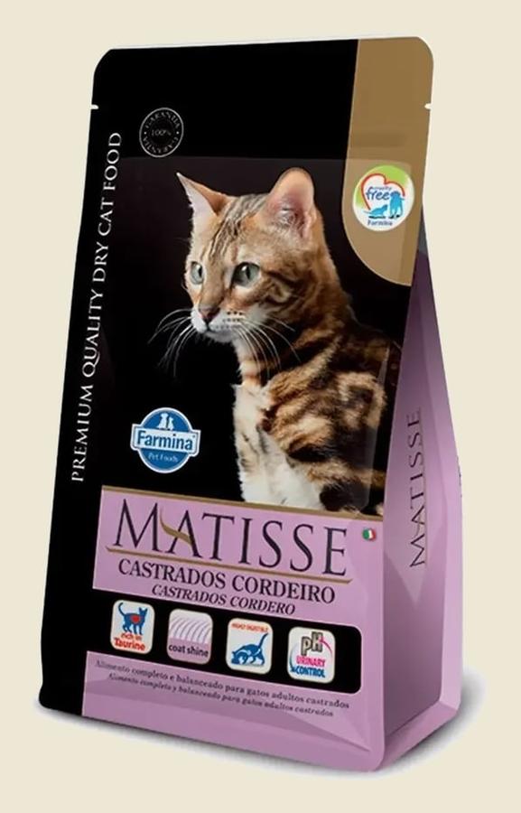 Ração Farmina Matisse Gatos Ad. Castrados Cordeiro - 7,5kg