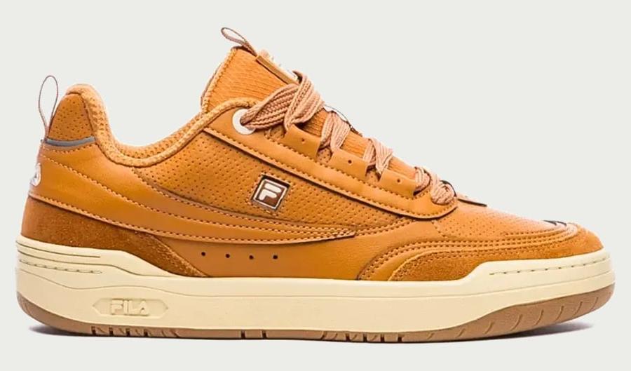 Tênis Masculino Fila X2k Couro Camurça Casual Original Caramelo Escuro/bege 40 Br