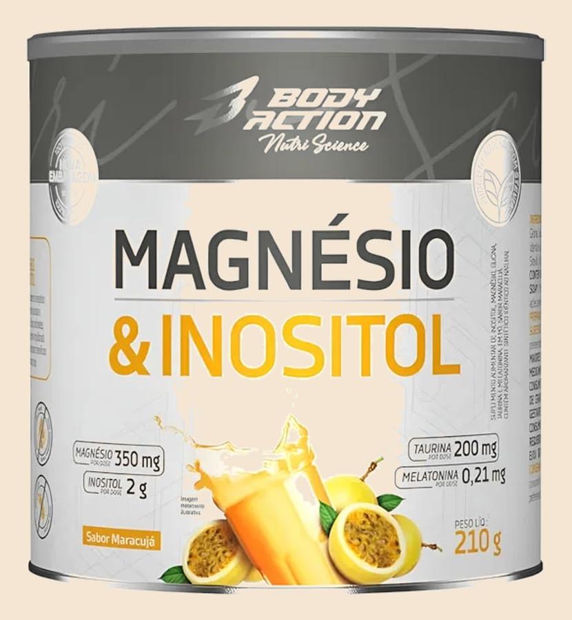 Magnésio Inositol 210g Body Action - Relaxamento Zero Açúcar