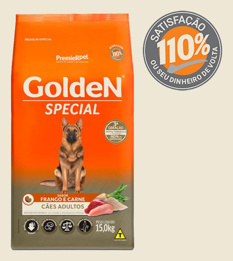 Ração Golden Special Cães Adultos Frango e Carne 15 kg