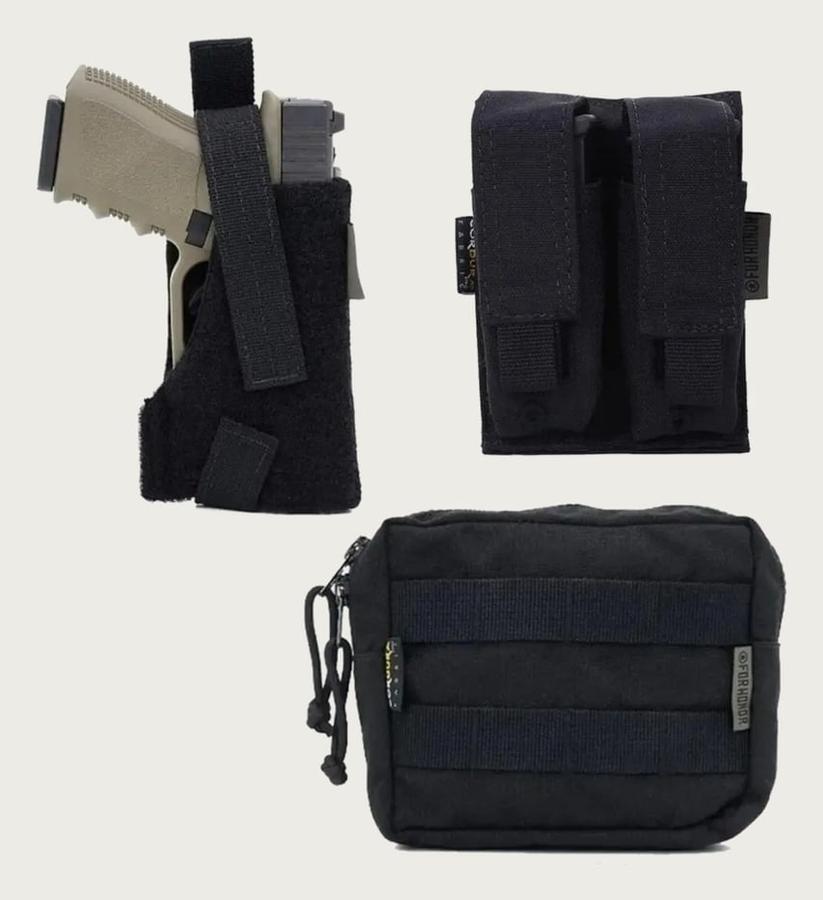 Coldre + B. Horizontal + P. Carreg. Duplo Pistola Forhonor