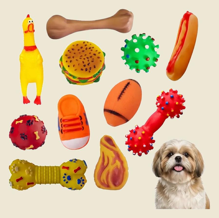 Kit 6 Brinquedos Para Filhote Cachorro Pequeno Pet Mordedor