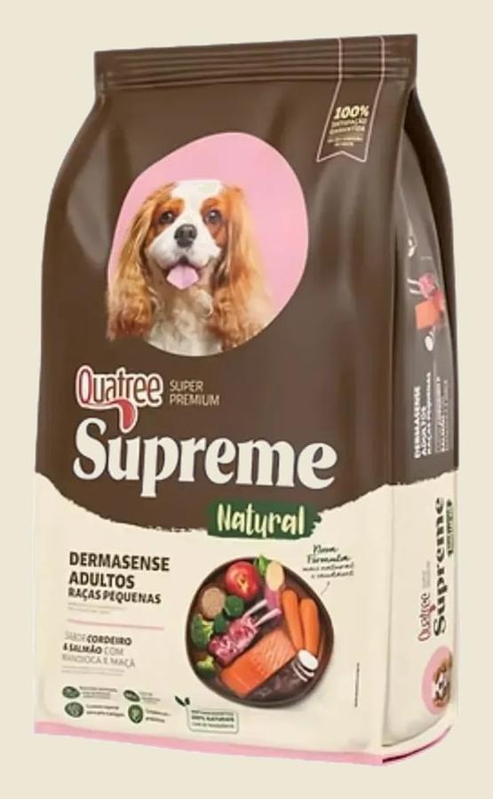 Raçao Quatree Supreme Dermasense Cão Adulto Raças Peq 10kg