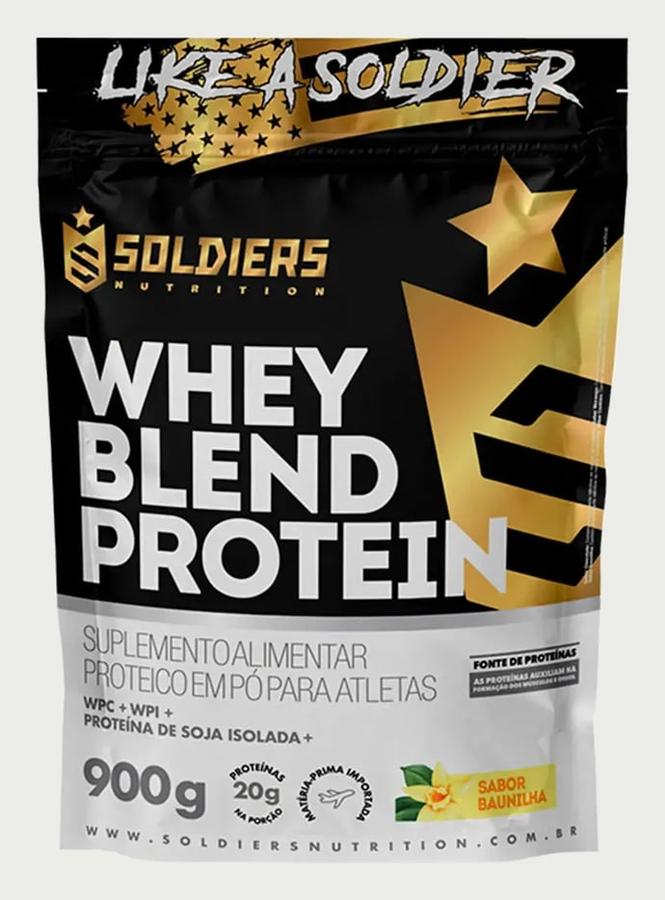 Whey Blend Protein Concent / Isolado 900g-soldiers Nutrition Sabor Baunilha