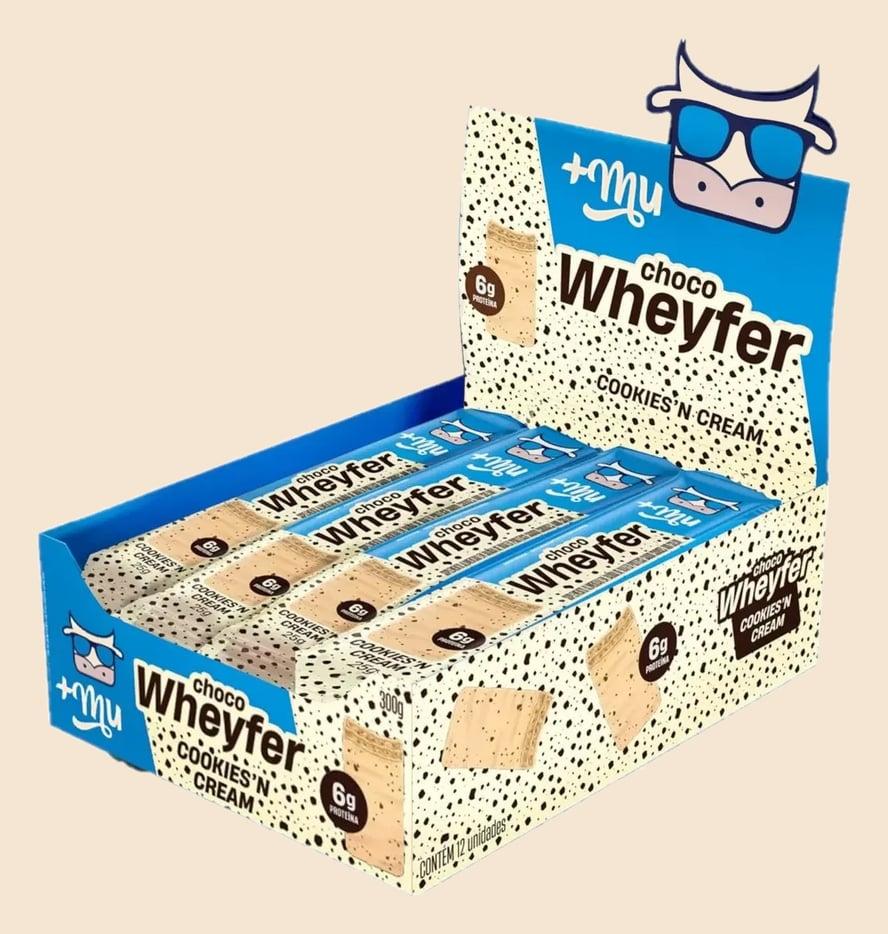 Snack Proteico Mais Mu Chocowheyfer Sabor Cookies 6g Proteína 12 Unidades