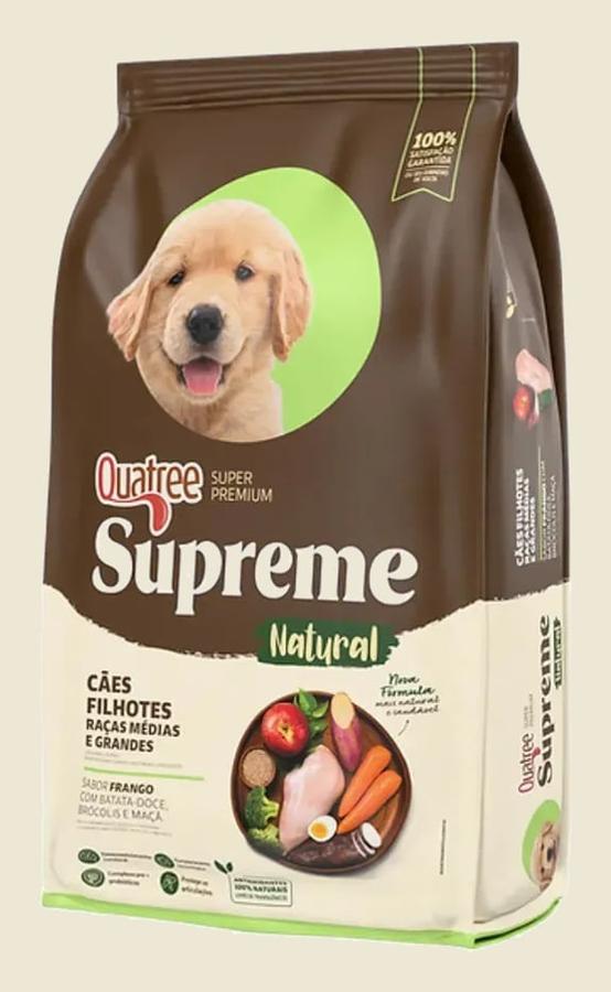 Alimento Quatree Super Premium Supreme Para Cão Filhote De Raça Média E Grande Sabor Frango E Batata Doce Em Saco De 10.1kg
