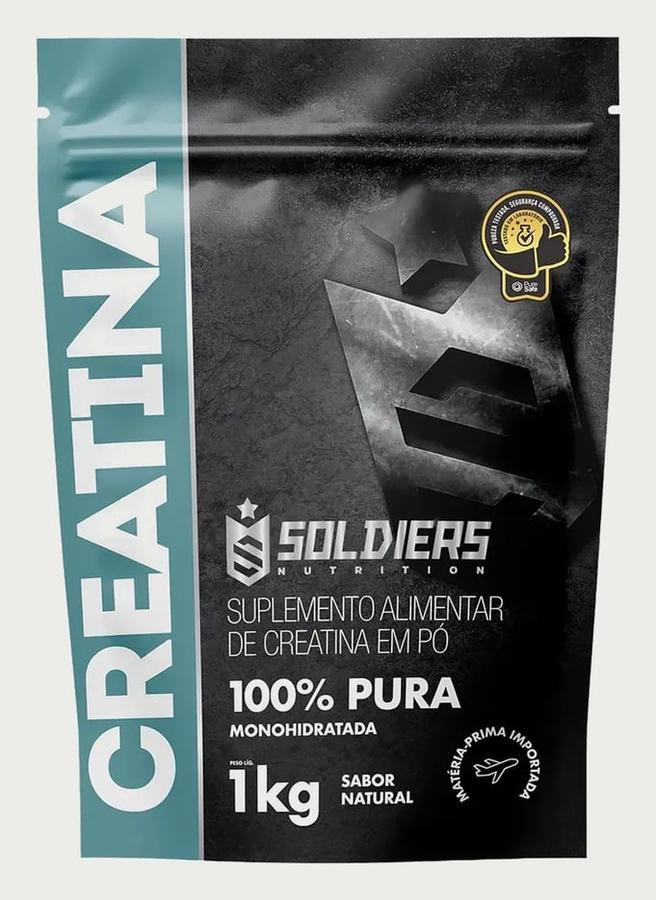 Creatina 1kg Suplemento Monohidratada em pó 100% Pura - Soldiers Nutrition