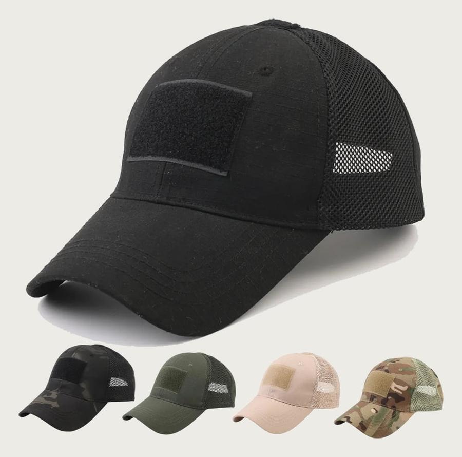 Boné Tático Militar Airsoft Paintball Velcro Rip Stop Tela