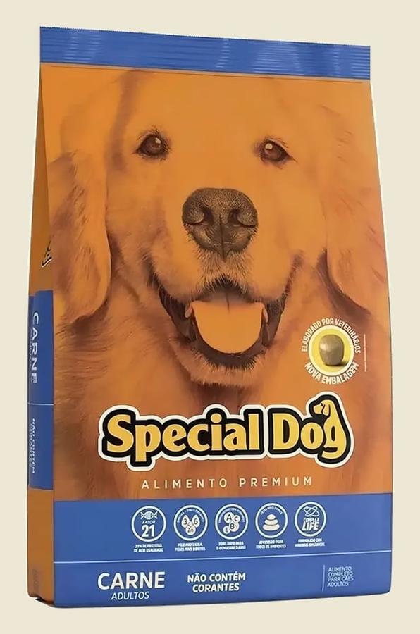 Ração Seco Special Dog Premium Cão Adulto Sabor Carne 20kg