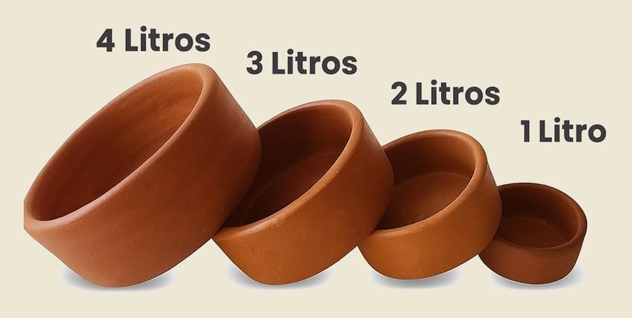 Bebedouro e Comedouro de Barro Natural para Cães Gatos Coelho 1L 2L 3L 4L Mantém Água Fresca Barato