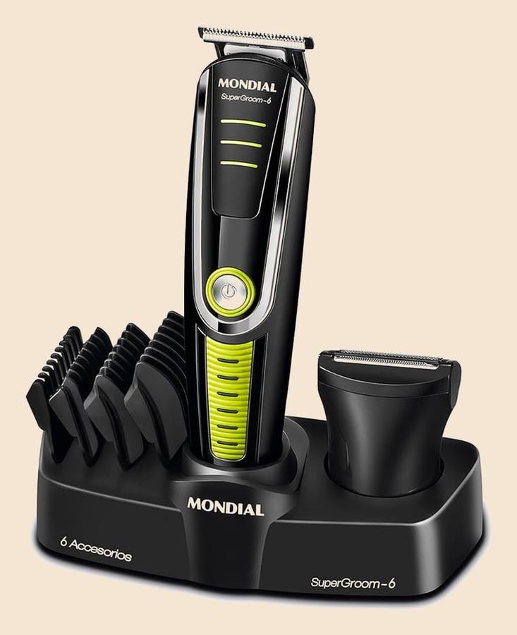 MONDIAL Aparador de Pelos Super Groom 06, Preto/Verde, 6W, Bivolt - BG-04