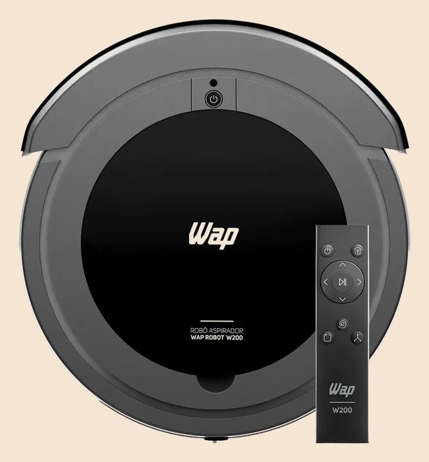 WAP Robô W200 Aspirador Robô 3 em 1 Varre Aspira Passa Pano Bivolt