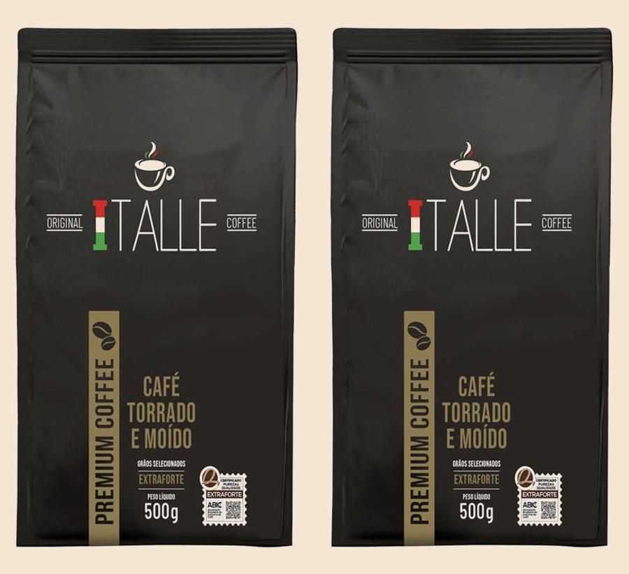 Café Torrado E Moído Extraforte 1kg Kit 2
