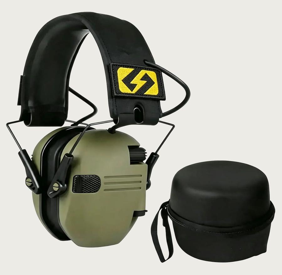 Abafador De Ruidos Eletrônico Auricular Tático Dobrável Tiro