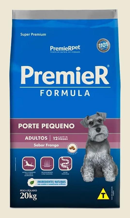 Ração Premier Super Premium Formula para cão adulto de raça pequena sabor frango de 20 kg