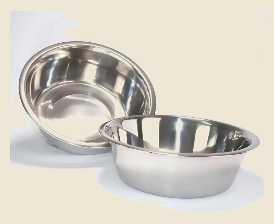 Kit 2 Tigelas Comedouro Inox 30107 Chalesco 750ml Cada Alumínio