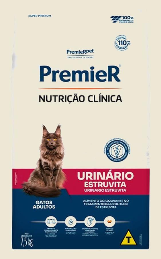 Ração Premier Nutrição Clínica Urinário Gatos Adultos 7,5kg Sabor Frango