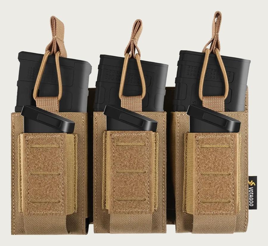 Porta Carregador Tático Votagoo Militar Trío 9/5.56mm Armas
