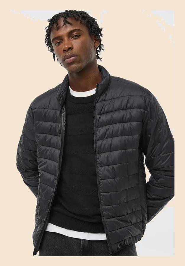 Jaqueta Masculina Puffer Matelassê + Saquinho Hering Preto G