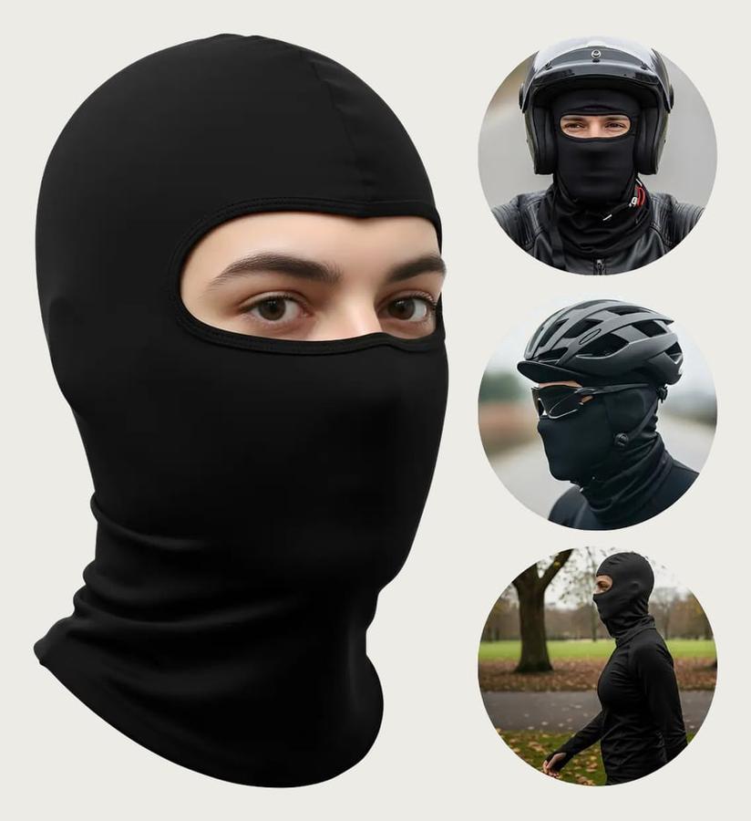 Touca Balaclava Premium Luxo Unissex Preto Proteção Uv50+